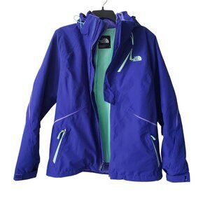 The North Face Kira Triclimate Women L Snow Jacket Waterproof 3 in 1 Purple Mint